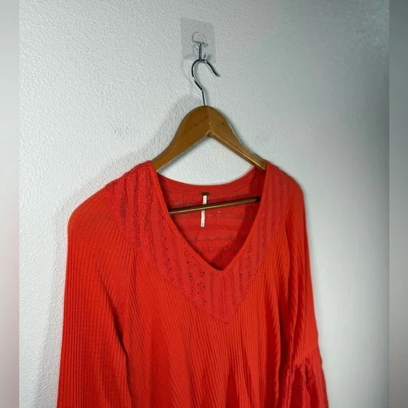 Free People Vermillion Parisian Nights Top - XS K31 - Picture 6 of 9